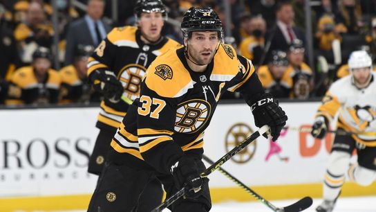 Bruins dodge a major bullet with Patrice Bergeron; Marchand set to state his case to league office  taken at Chelsea Piers (Bruins)
