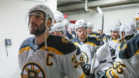 Amid elbow surgery & concerns over shorthanded Bruins, Patrice Bergeron still taking his time before deciding on his future taken at BSJ Headquarters (Bruins)