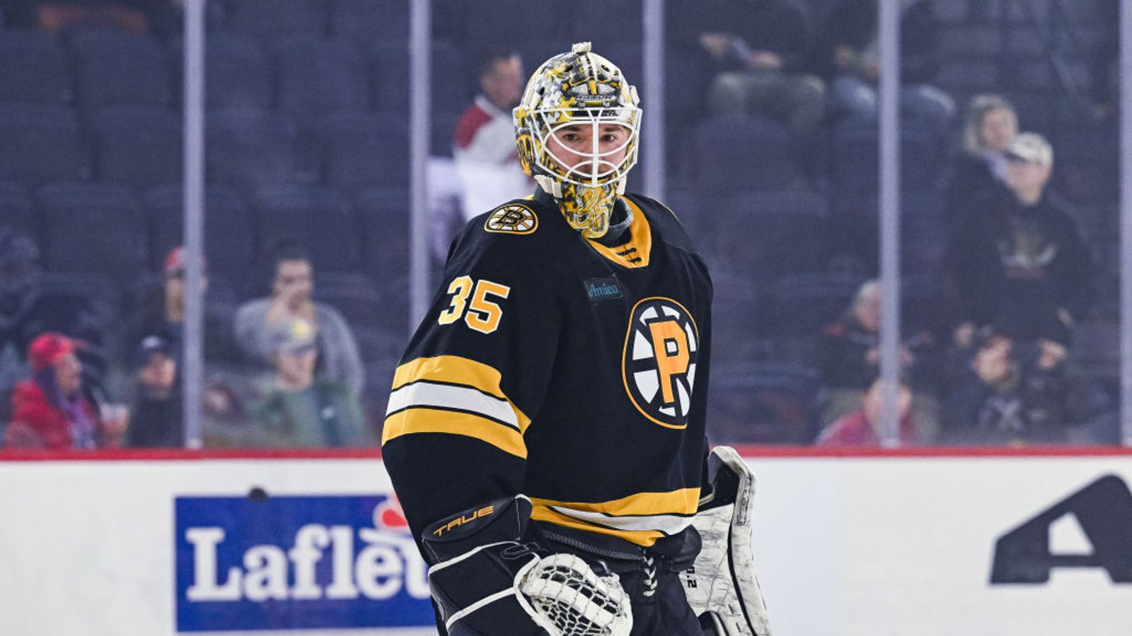From head to toe, Linus Ullmark makes himself right at home in his
