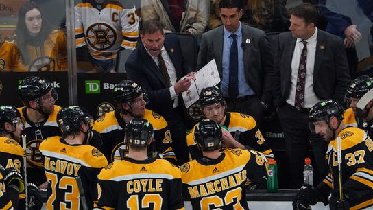Inside the collaborative partnership between Bruce Cassidy and Bruins' analytics staff taken at Warrior Ice Arena (Bruins)