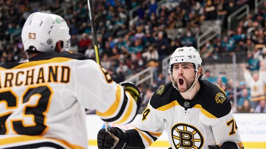 BSJ Game Report: Bruins 3, Sharks 1 - Swayman finishes strong, Marchand lifts B’s to 4th straight win taken at BSJ Headquarters (Bruins)