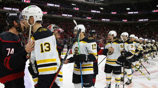 BSJ Game Report: Hurricanes 3, Bruins 2 - Bruins stick to same, painful script in crushing Game 7 loss to Carolina  taken at PNC Arena (Bruins)