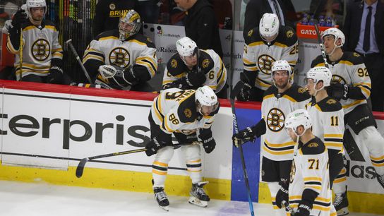 Waiting game continues with Bergeron, Grzelcyk set for shoulder surgery & 10 other takeaways from Bruins' ‘breakup’ day  taken at Warrior Ice Arena (Bruins)