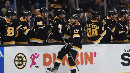 So far, Nick Foligno is re-writing a lot of narratives about his game and place in Boston’s lineup taken at Warrior Ice Arena (Bruins)