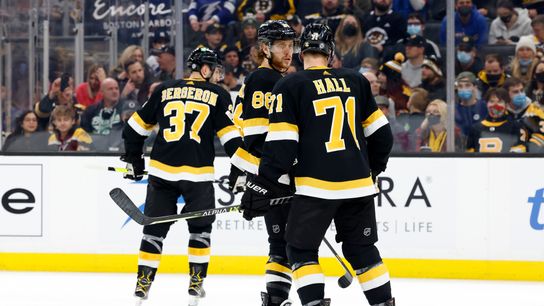 With full roster back, what is Bruce Cassidy looking to get out of most significant lineup reshuffle yet?  taken at Warrior Ice Arena (Bruins)