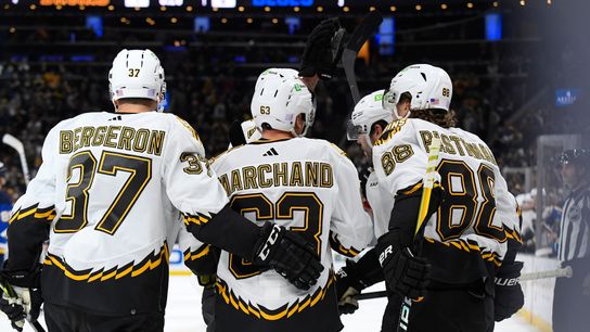 Weighing the reward (and risk) of reuniting ‘Perfection Line’ for Bruins  taken at Warrior Ice Arena (Bruins)