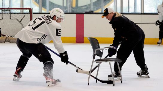 Bethany Brausen embracing opportunity to offer a 'fresh set of eyes' at Bruins development camp taken at Warrior Ice Arena (Bruins)