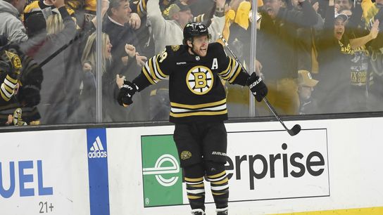 Haggerty: Pastrnak meets the Game 7 OT moment  taken at TD Garden (Bruins)