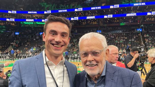 NBA Notebook: Meeting Celtics broadcaster Drew Carter who will follow Mike Gorman taken at BSJ Headquarters (Celtics)