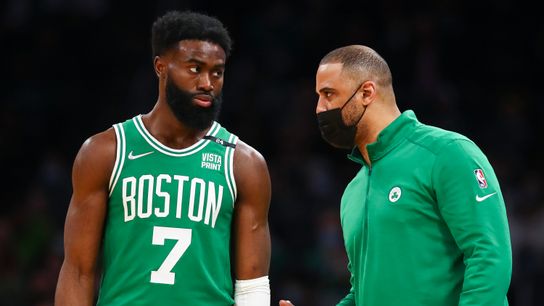 NBA Notebook: Why can't Ime Udoka stop Celtics' fourth-quarter collapses? taken at BSJ Headquarters (Celtics)