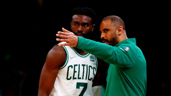 COVID effects slowing down Jaylen Brown, and Celtics practice notes taken at Washington, DC (Celtics)
