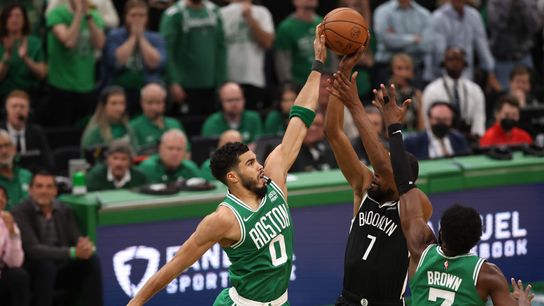 Jayson Tatum leads Celtics defensive charge against Giannis Antetokounmpo and Milwaukee Bucks taken at BSJ Headquarters (Celtics)