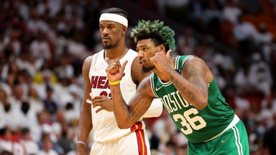With Marcus Smart, Al Horford back anchoring Celtics’ defense, Jimmy Butler & Heat have work cut out for them  taken at BSJ Headquarters (Celtics)