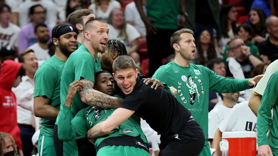 Final: Celtics 93, Heat 80 - Celtics pull away in second half, put themselves on cusp of NBA Finals  taken at BSJ Headquarters (Celtics)