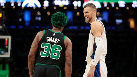 Celtics get Kristaps Porzingis, draft picks, in three-team deal centered around Marcus Smart taken at BSJ Headquarters (Celtics)