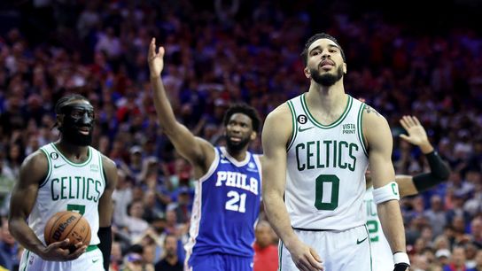 BSJ Game Report: Sixers 116, Celtics 115 (OT) - Smart's buzzer beater a fraction too late taken at Wells Fargo Center (Celtics)