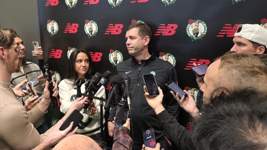 Everything Brad Stevens had to say about Jayson Tatum's progress, approaching potential trades, and more taken at the Auerbach Center (Celtics)