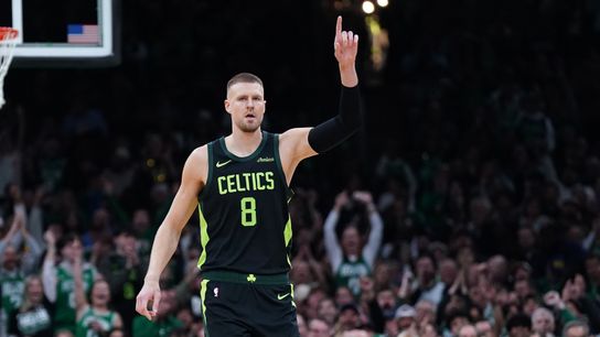 Kristaps Porzings is back early, but he's healthy and ready to make a great team even better taken at TD Garden (Celtics)