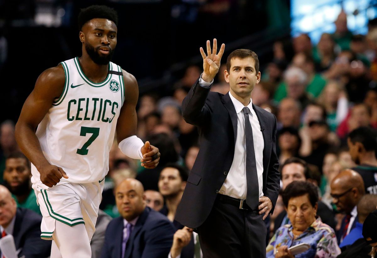 Jaylen Brown and Brad Stevens Jaylen Brown and Brad Stevens