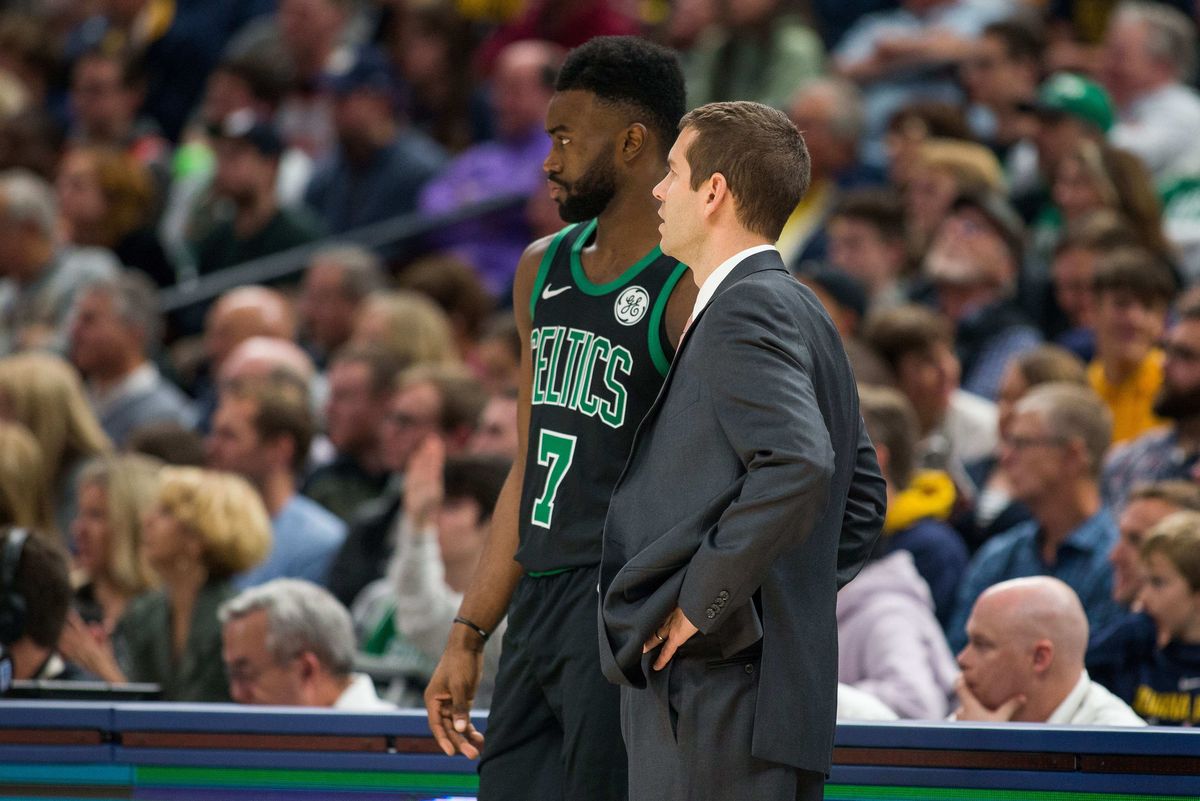 Jaylen Brown and Brad Stevens Jaylen Brown and Brad Stevens