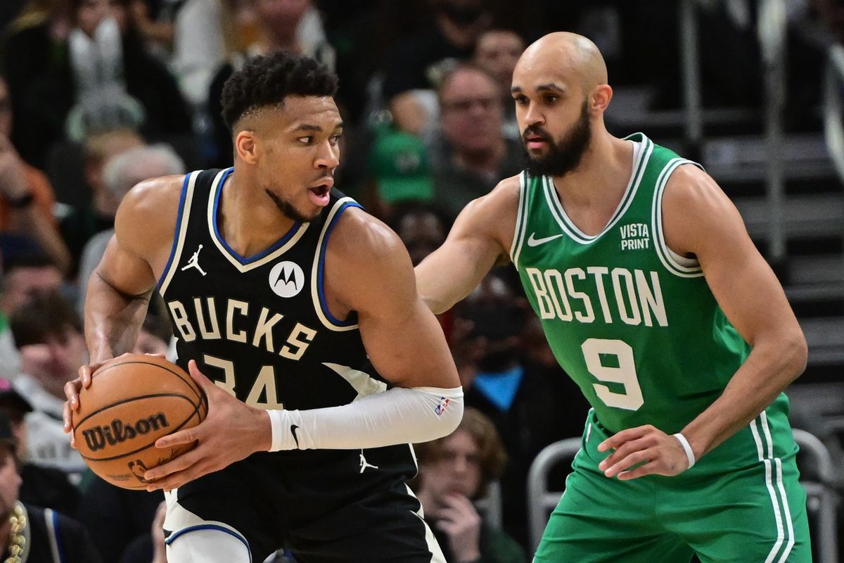 Giannis Antetokounmpo and Derrick White