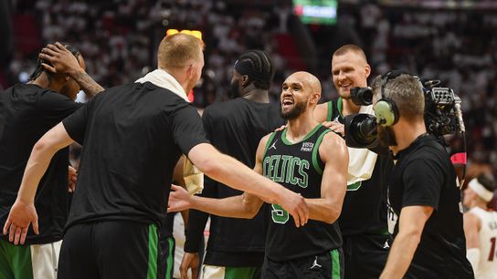 BSJ Game Report: Celtics 102, Heat 88 - White's big night overshadowed by Porzingis injury taken at Kaseya Center (Celtics)