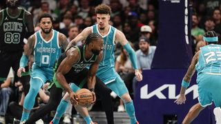 NBA Notebook: Celtics roster projection, LaMelo Ball trade, and Austin Reaves' re-signing taken at BSJ Headquarters (Celtics). Photo by © Jim Dedmon