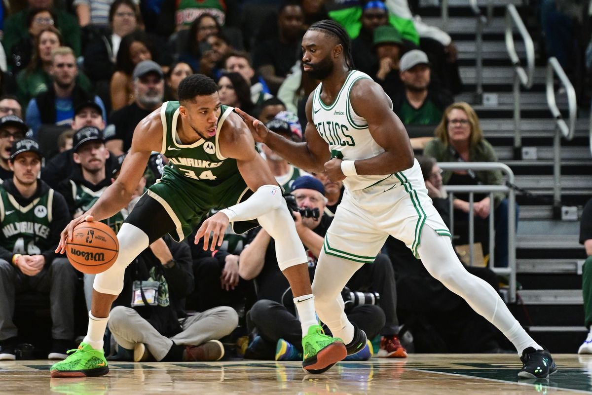 Giannis Antetokounmpo and Jaylen Brown