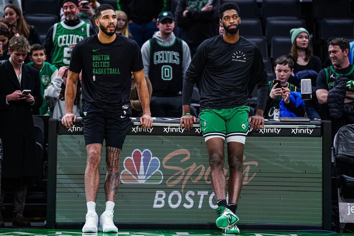 Jayson Tatum and Amile Jefferson