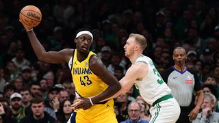 Final: Celtics 103, Pacers 95 - Bench unit flips 20 point deficit, C's pull away late taken at TD Garden (Celtics). Photo by (Bob DeChiara-Imagn Images)