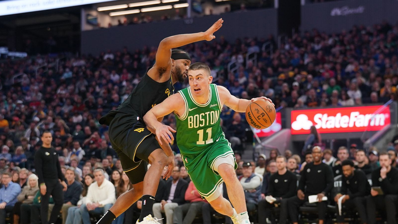 BSJ Live Coverage: Celtics at Warriors 10 p.m. - Horford, Porzingis finally face Boston taken in San Francisco (Celtics). Photo by © Cary Edmondson