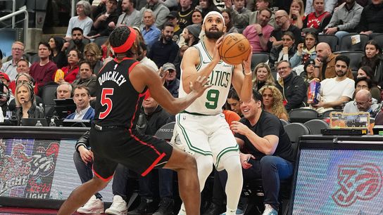 Final: Celtics 111, Raptors 101 - Brown, White, Pritchard combine for 66 taken at BSJ Headquarters (Celtics)
