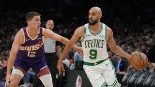 BSJ Live Coverage: Celtics at Suns 9:00 p.m. - Short-handed Phoenix welcomes Boston taken in Phoenix (Celtics). Photo by © Rick Scuteri