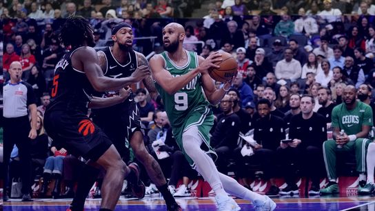 BSJ Game Report: Celtics 121, Raptors 113 - C's win 5th straight after fourth quarter rally in Toronto taken at BSJ Headquarters. Photo by (John E. Sokolowski-Imagn Images)