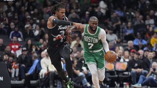 Final: Celtics 121-Raptors 103 - C's cough up big lead but rally late for 5th straight taken at BSJ Headquarters (Celtics). Photo by (John E. Sokolowski-Imagn Images)