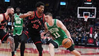 Final: Celtics 112, Raptors 96 - Pritchard's 33 leads true team effort  taken at BSJ Headquarters (Celtics). Photo by (Nick Turchiaro-Imagn Images)