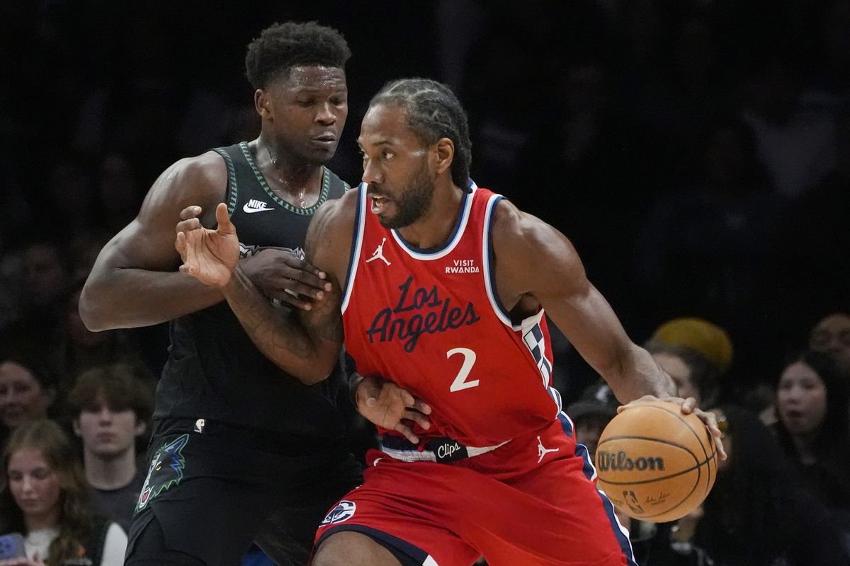 Anthony Edwards and Kawhi Leonard