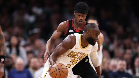 BSJ Live Coverage: Celtics 89, 76ers 83, Start of 4Q - Boston trying to hold off Philadelphia taken at TD Garden. Photo by © Paul Rutherford