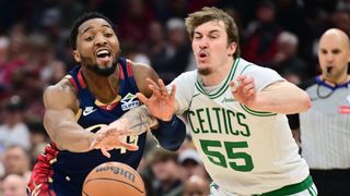 Simone's Six: Jaylen Brown's reads, Baylor Scheierman's hustle, and awesome defense in Celtics-Cavaliers taken at BSJ Headquarters (Celtics). Photo by © Ken Blaze