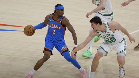 BSJ Game Report: Thunder 104, Celtics 102 - Gilgeous-Alexander's 35 lead win taken at BSJ Headquarters. Photo by © Alonzo Adams