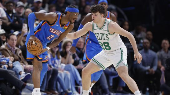 Simone's Six: Shai Gilgeous-Alexander's takeover, offensive rebounding, and Jaylen Brown's fight against pressure in Celtics-Thunder taken at BSJ Headquarters. Photo by © Alonzo Adams