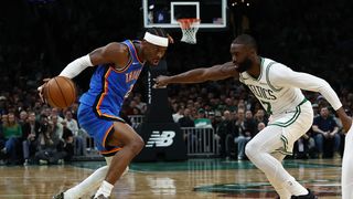 BSJ Game Report: Celtics 119, Thunder 109 - Jaylen Brown leads impressive victory taken at TD Garden (Celtics). Photo by © Winslow Townson