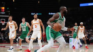 BSJ Game Report: Hawks 112, Celtics 102 - Jaylen Brown's starts rough, Boston falls short taken at State Farm Arena (Celtics). Photo by © Mady Mertens