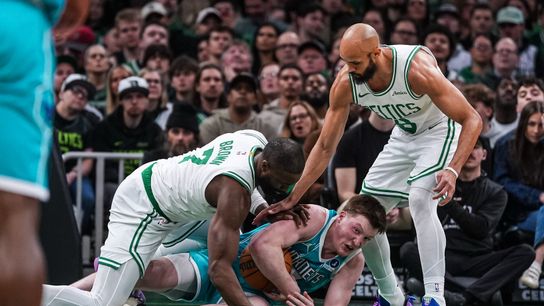 BSJ Live Coverage: Hornets 74, Celtics 73, 3Q 6:23 - LaMelo Ball is cooking taken at TD Garden. Photo by © David Butler II