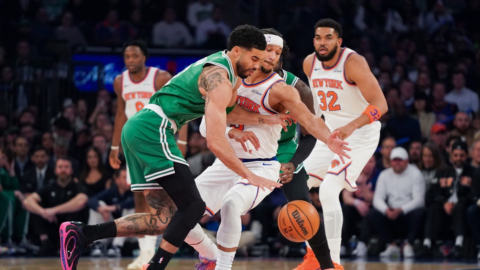 FINAL: Knicks 112, Celtics 106 - Josh Hart games Boston taken at BSJ Headquarters (Celtics). Photo by © Lucas Boland
