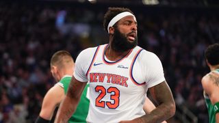 NBA Notebook: Mitchell Robinson's rebounding, Kevin Garnett's jersey, and Russell Westbrook's retirement taken at BSJ Headquarters (Celtics). Photo by © Lucas Boland