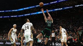 BSJ Game Report: Celtics 144, Pelicans 118 - Boston ties 3-point record taken at TD Garden (Celtics). Photo by © Winslow Townson