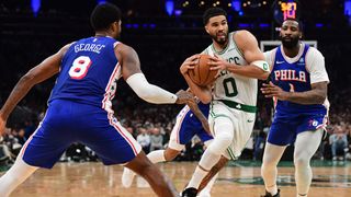Simone: Celtics prove outside expectations mean nothing with dominant Game 1 win over 76ers taken at TD Garden (Celtics). Photo by © Bob DeChiara