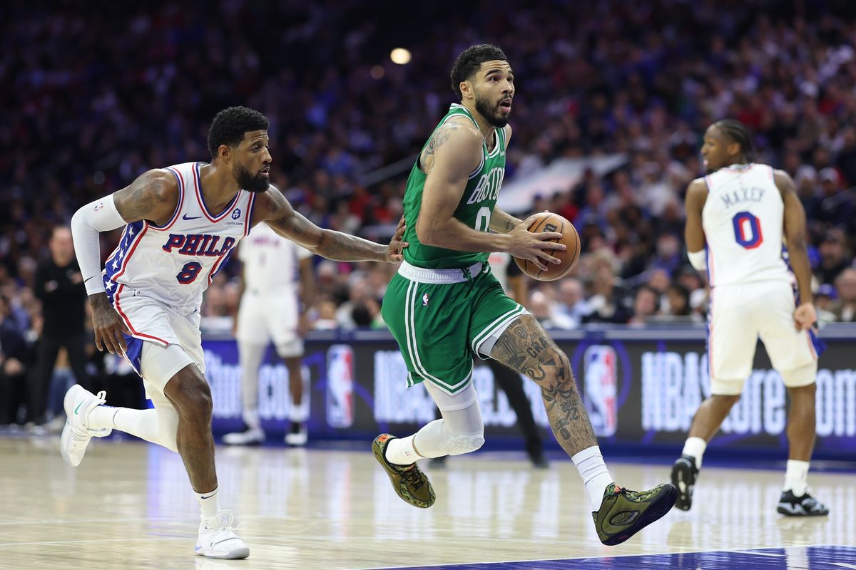 Paul George and Jayson Tatum
