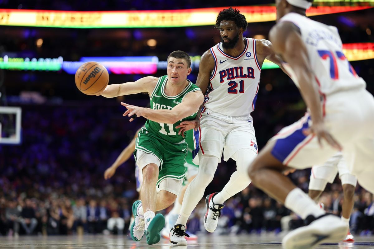 Payton Pritchard and Joel Embiid